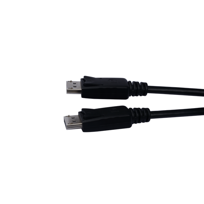 V7 DisplayPort 1.2 Cable 21.6 Gbps 4K UHD 3m/10ft Black - V7DP2DP-03M-BLK-1E