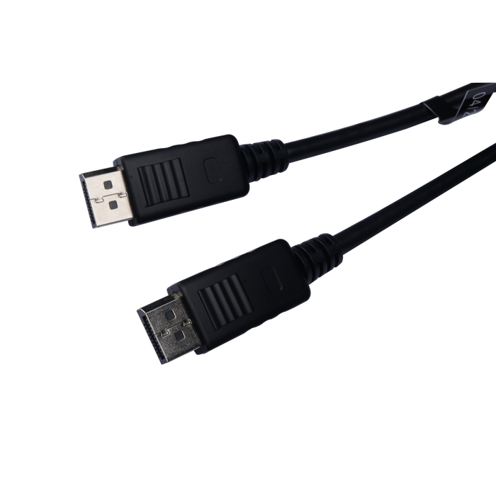 V7 DisplayPort 1.2 Cable 21.6 Gbps 4K UHD 3m/10ft Black - V7DP2DP-03M-BLK-1E