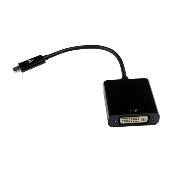 V7 USB-C Male to DVI-I Female 1080P FHD - V7UCDVI-BLK-1E