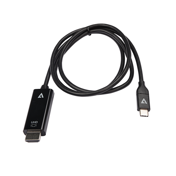 V7 1m 3.3ft USB-C Male to HDMI 2.0 Male 21.6 Gbps 4K UHD | V7UCHDMI-1M