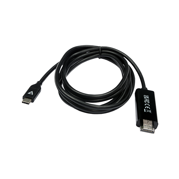 V7 USB-C Male to HDMI 2.0 Male 21.6 Gbps 4K UHD 2m 6.6ft - V7UCHDMI-2M