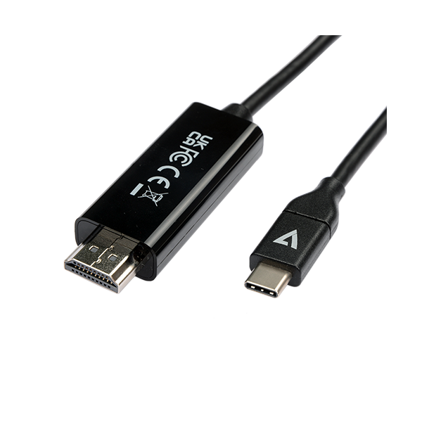 V7 USB-C Male to HDMI 2.0 Male 21.6 Gbps 4K UHD 2m 6.6ft - V7UCHDMI-2M