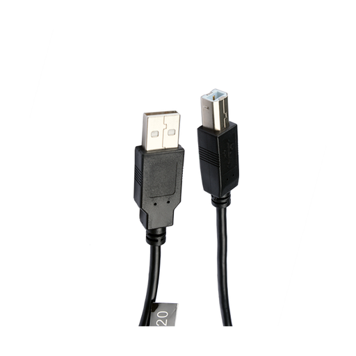 V7 USB A Male to USB B Male Cable USB 2.0 480 Mbps 2m/6.6ft Black - V7USB2AB-02M-1E