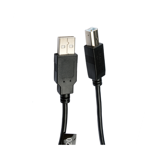 V7 USB A Male to USB B Male Cable USB 2.0 480 Mbps 2m/6.6ft Black - V7USB2AB-02M-1E