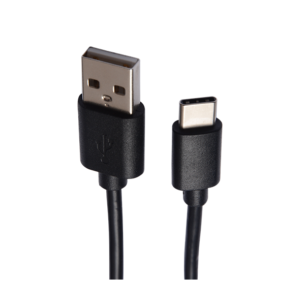 V7 USB A Male to USB-C Male Cable USB 2.0 480 Mbps 3A 1m/3.3ft Black - V7U2C-1M-BLK-1E