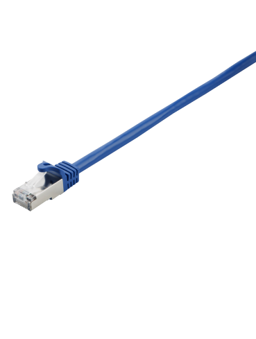 V7 Blue Cat7 Shielded & Foiled (SFTP) Cable RJ45 Male to RJ45 Male 0.5m 1.6ft - V7CAT7FSTP-50C-BLU