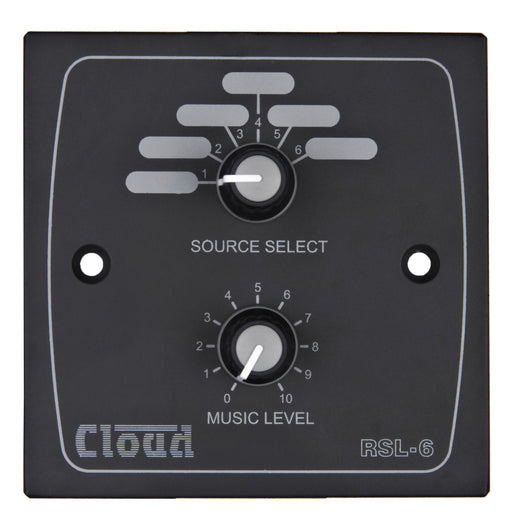 Cloud Electronics RSL-6B/W - Remote Source/Volume Level Plate Volume Control Cloud Electronics