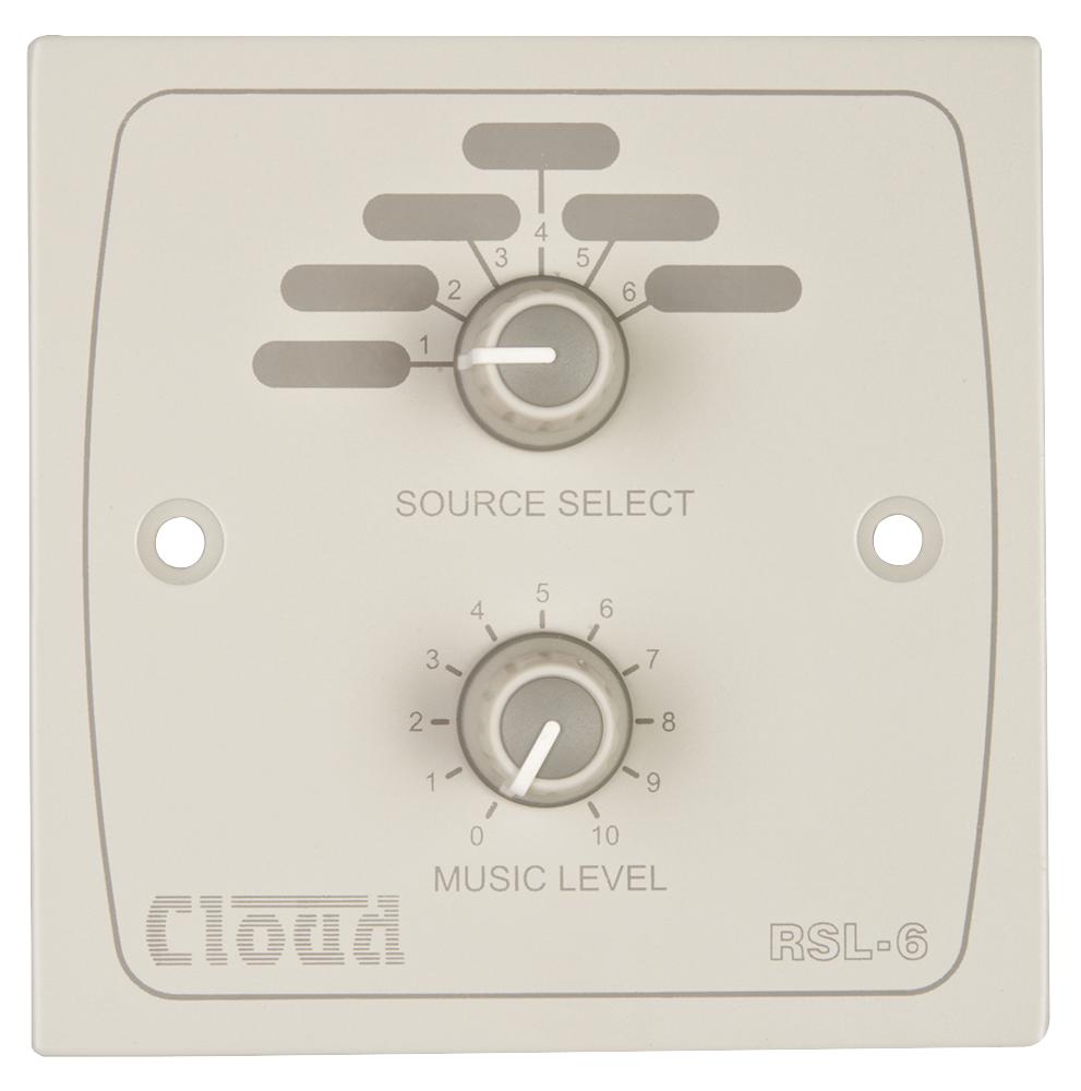 Cloud Electronics RSL-6B/W - Remote Source/Volume Level Plate Volume Control Cloud Electronics White