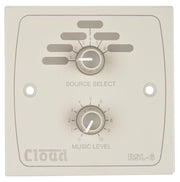 Cloud Electronics RSL-6B/W - Remote Source/Volume Level Plate Volume Control Cloud Electronics White