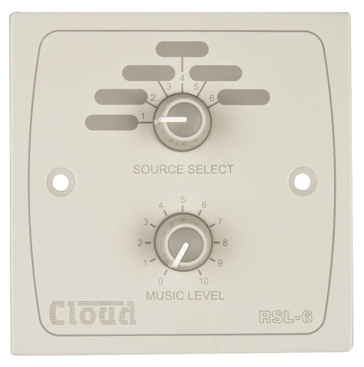 Cloud Electronics RSL-6B/W - Remote Source/Volume Level Plate Volume Control Cloud Electronics