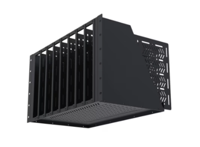 BluStream Universal 19'' 6U Rack Shelf Unit (8 Sliding Vertical Shelves) - New Flat Pack Design | RSU-6RU BluStream AV Equipment Shelves BluStream