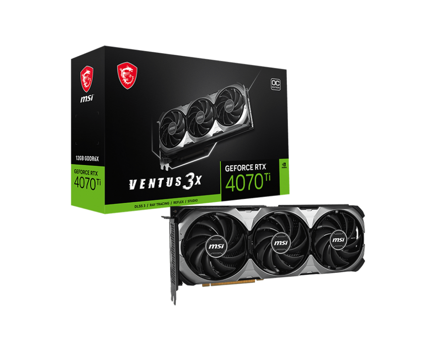 MSI RTX 4070 Ti Ventus 3X E1 12GB OC Graphics Card