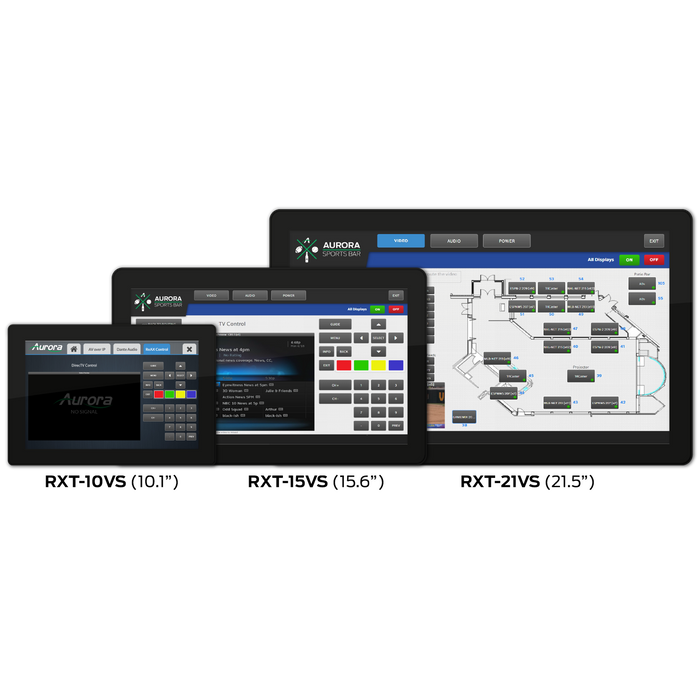 Aurora Multimedia RXT-10VS-B 10.1" VESA Mount ReAX Touch Panel Control System (Black) Touch Panel Aurora