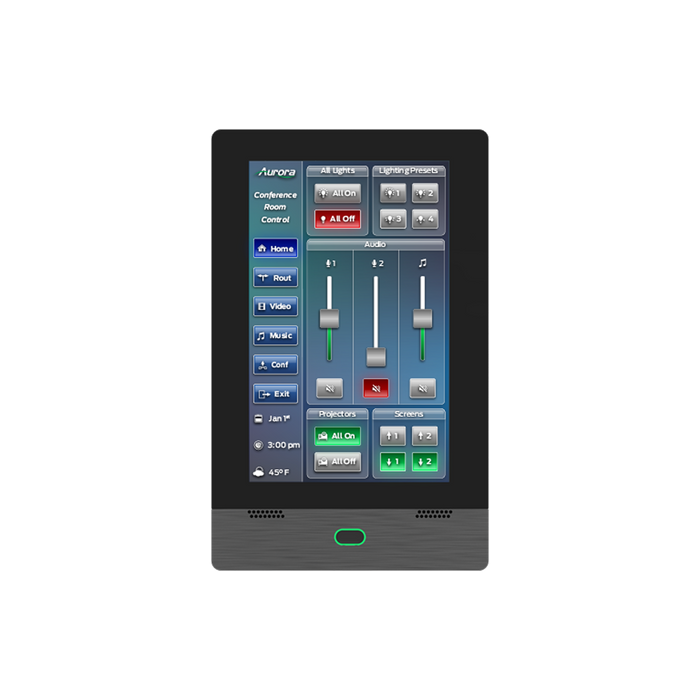 Aurora Multimedia RXT-10WM-B 10" Wall Mount ReAX Touch Panel Control System (Black) Touch Control Panel Aurora