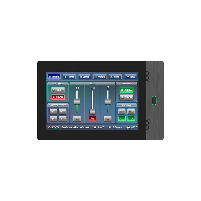Aurora Multimedia RXT-10WM-B 10" Wall Mount ReAX Touch Panel Control System (Black) Touch Control Panel Aurora
