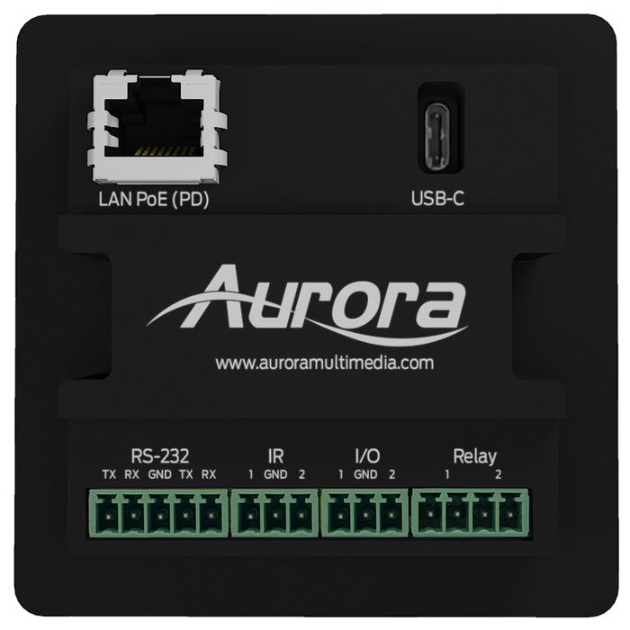 Aurora Multimedia RXT-4WM-B 4" 1:1 Aspect Ratio in-Wall ReAX Touch Panel Control System Ports Touch Panel Aurora