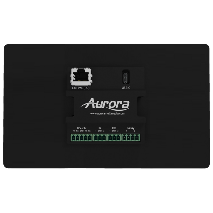 Aurora Multimedia RXT-8WM-B 8" Wall Mount ReAX Touch Panel Control System (Black) Touch Panel Aurora