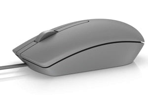 Dell MS116 Mouse - USB - Optical - 2 Button(s) - Grey - Cable - 1000 dpi