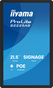 iiyama ProLite S2225AS-B1P 21.5" Full HD Professional Grade Small Format Signage Digital Signage Display iiyama