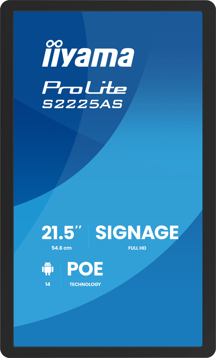 iiyama ProLite S2225AS-B1P 21.5" Full HD Professional Grade Small Format Signage Digital Signage Display iiyama