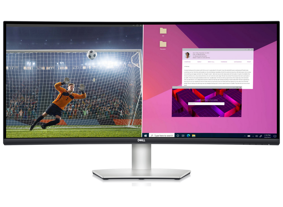 DELL S3423DWC 34" 100Hz 4ms WQHD Curved USB-C Desktop Monitor Business Monitors Dell