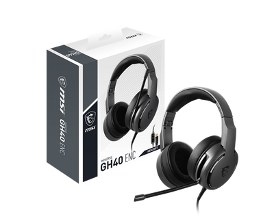 MSI IMMERSE GH40 ENC Headphones/Headset Wired Head-Band Gaming Black S37-0400150-SV1 Gaming Headsets MSI