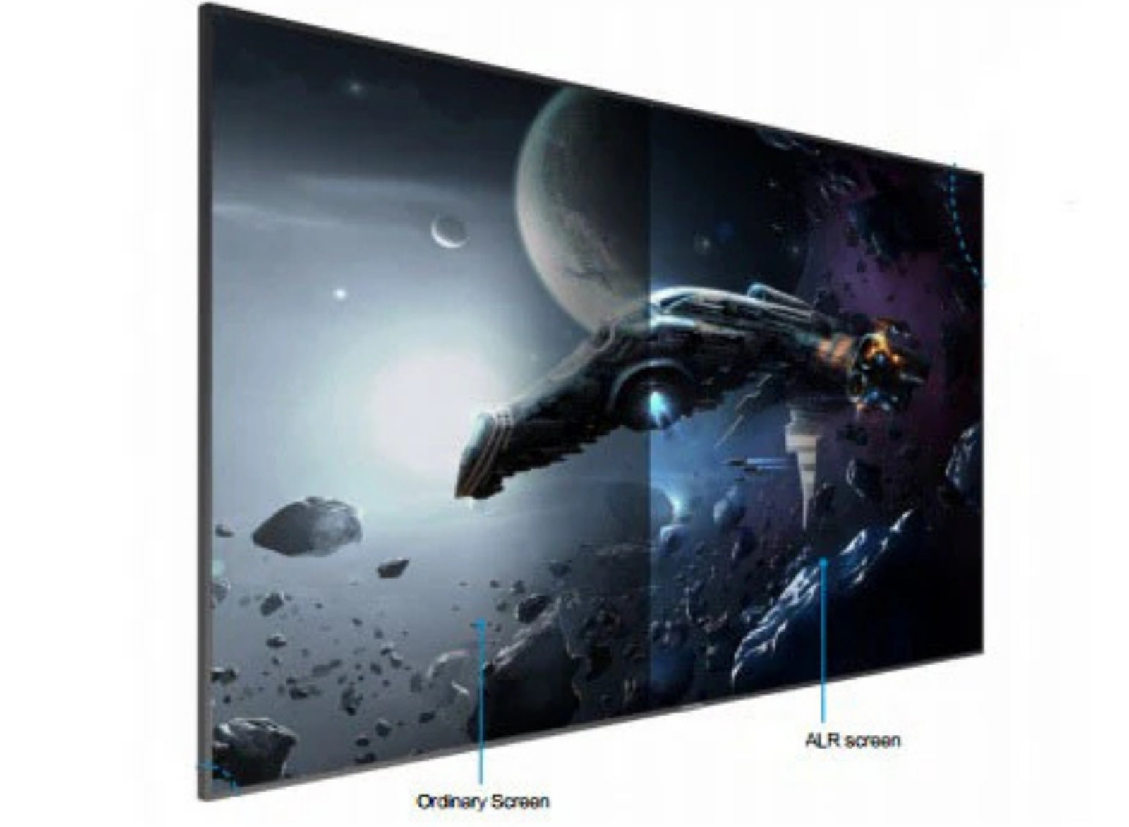 Sapphire 16:9 Ratio 221cm x 125cm Long Throw Ambient Light Fixed Frame Projector Screen | SALFS221WSFLT Projector Accessories Sapphire