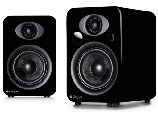 Sapphire AV Steljes Audio NS3 Powered Loudspeakers in Coal Black | SANS3CB