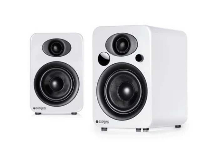 Sapphire AV Steljes Audio NS3 Powered Loudspeakers in Frost White | SANS3FW Speaker Sapphire