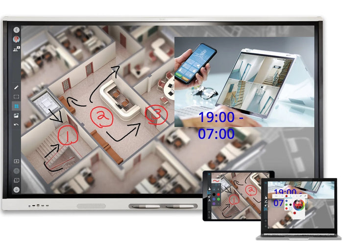 Smart Board SBID-MX275-V4-PW/MX Pro V4 75" 4K Ultra HD Interactive Display Interactive Touchscreen Display Smart