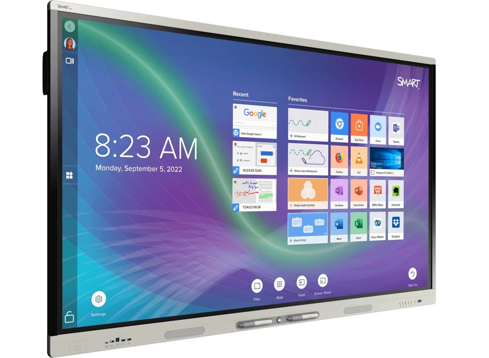 Smart Board SBID-MX275-V4-PW/MX Pro V4 75" 4K Ultra HD Interactive Display Interactive Touchscreen Display Smart
