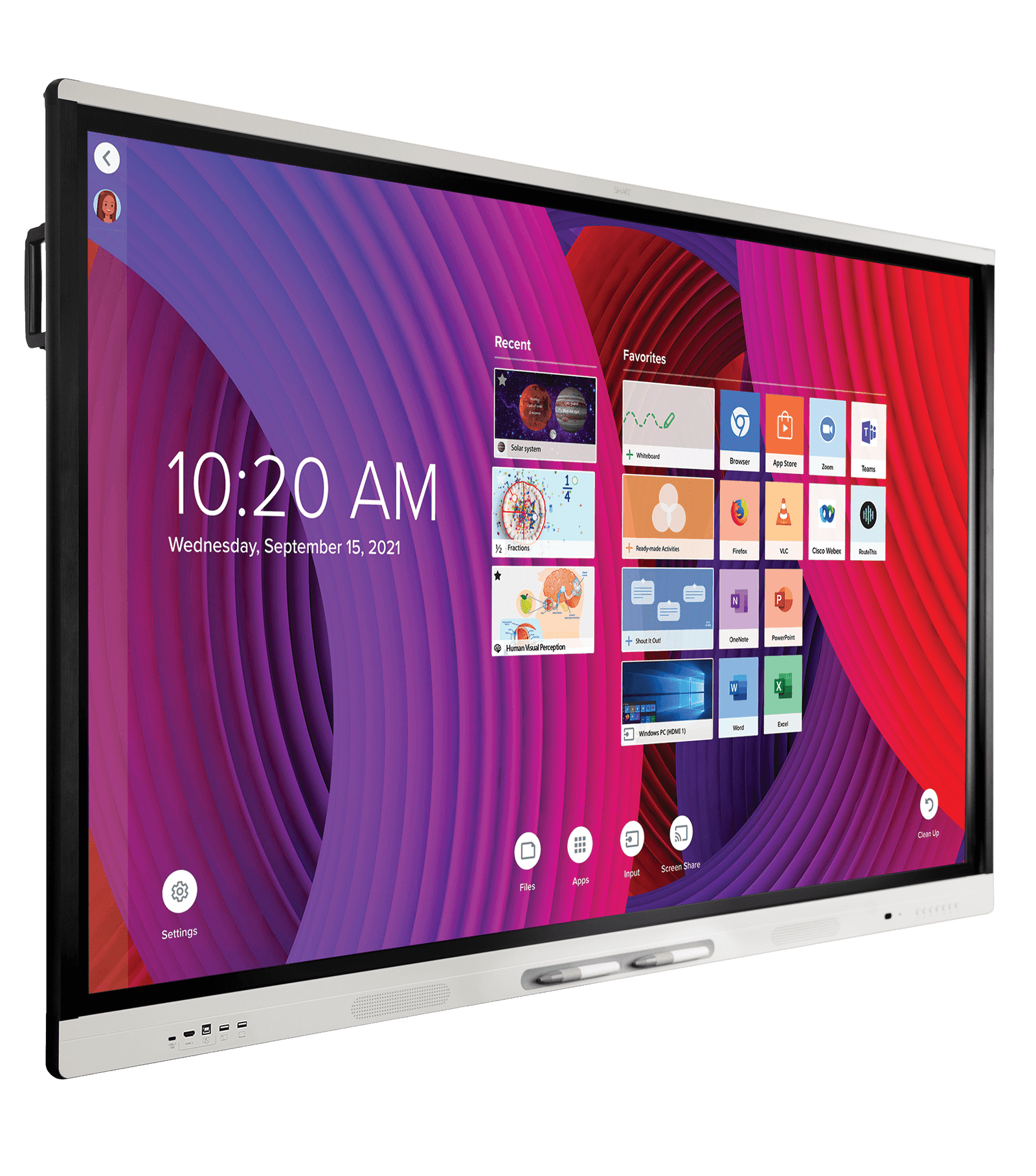 Smart Board SBID-MX286-V4-PW 86" 4K UHD Interactive Display With Smart Meeting Pro Interactive Touchscreen Display Smart