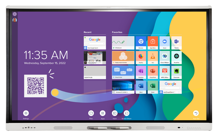 Smart Board SBID-MX286-V4-PW 86" 4K UHD Interactive Display With Smart Meeting Pro Interactive Touchscreen Display Smart