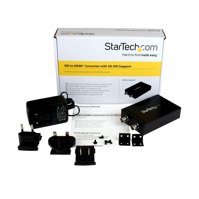 Startech SDI2HD SDI to HDMI Converter – 3G SDI to HDMI Adapter w/ SDI Loop Through Output Video Signal Converters Startech