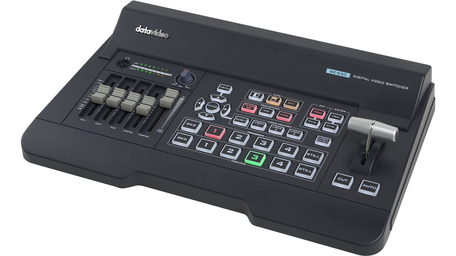 DataVideo 4 Input HD Digital Video Switcher | SE-650 Video Mixer DataVideo
