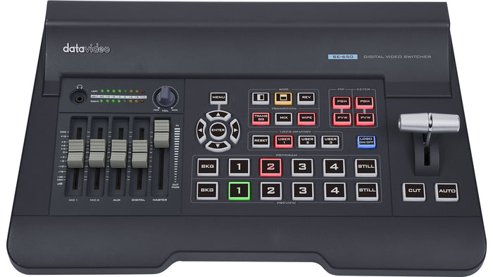 DataVideo 4 Input HD Digital Video Switcher | SE-650 Video Mixer DataVideo