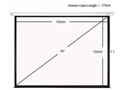 Sapphire 85" 1:1 (152x152cm) Electric Projector Screen | SEWS150R-A Projector Accessories Sapphire