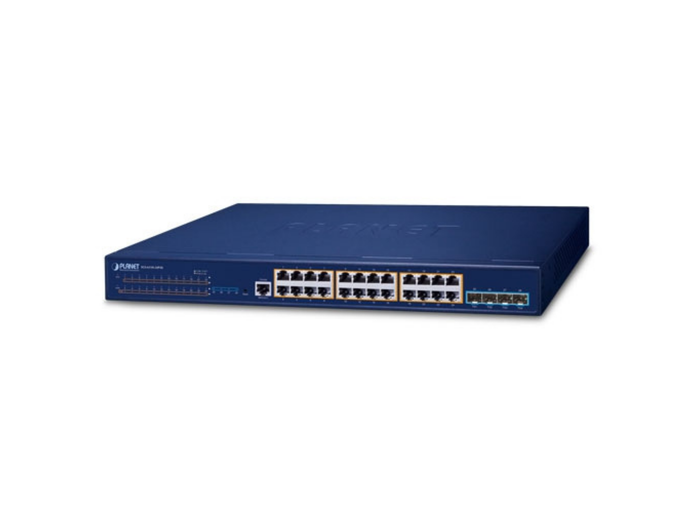 Planet L3 24-Port 10/100/1000T 802.3at PoE + 4-Port 10G SFP+ Stackable Managed Switch | SGS-6310-24P4X Network Switch Planet