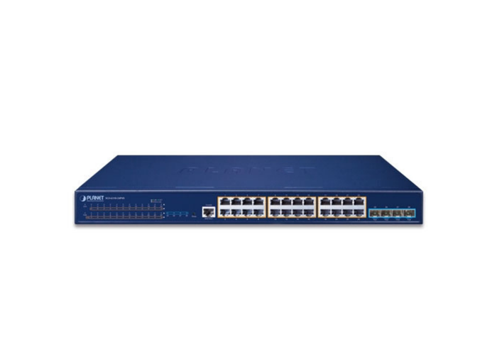 Planet L3 24-Port 10/100/1000T 802.3at PoE + 4-Port 10G SFP+ Stackable Managed Switch | SGS-6310-24P4X Network Switch Planet