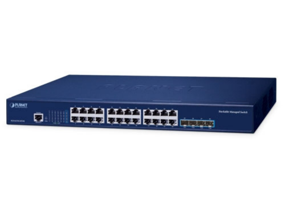 Planet L3 24-Port 10/100/1000T + 4-Port 10G SFP+ Stackable Managed Switch | SGS-6310-24T4X Planet Network Switches Planet