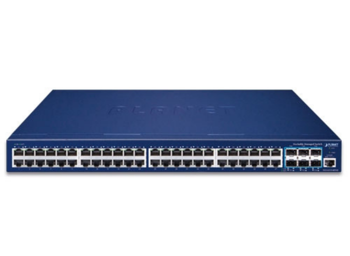 Planet L3 48-Port 10/100/1000T + 6-Port 10G SFP+ Stackable Managed Switch Network Switch Planet