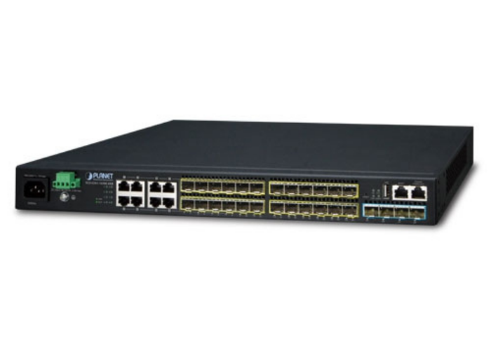 Planet Layer 3 16-Port 100/1000X SFP + 8-Port Gigabit TP/SFP + 4-Port 10G SFP+ Stackable Managed Switch Network Switch Planet