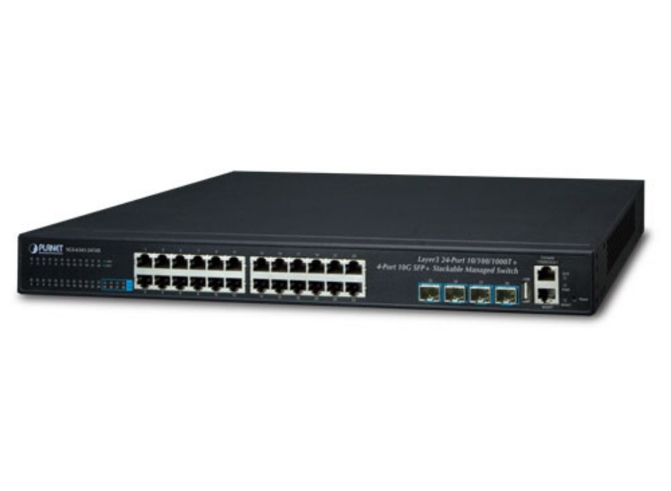 Planet Layer 3 24-Port 10/100/1000T + 4-Port 10G SFP+ Stackable Managed Switch | SGS-6341-24T4X Planet Network Switches Planet
