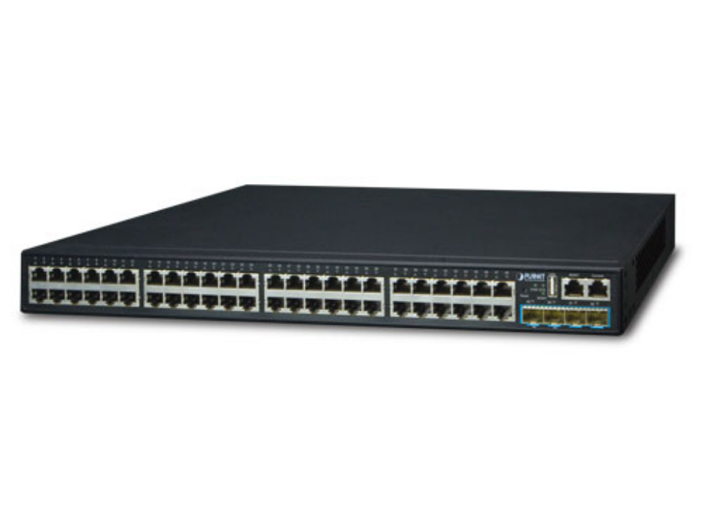 Planet Layer 3 48-Port 10/100/1000T + 4-Port 10G SFP+ Stackable Managed Switch | SGS-6341-48T4X Network Switch Planet