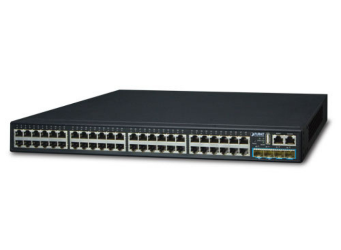 Planet Layer 3 48-Port 10/100/1000T + 4-Port 10G SFP+ Stackable Managed Switch | SGS-6341-48T4X Network Switch Planet