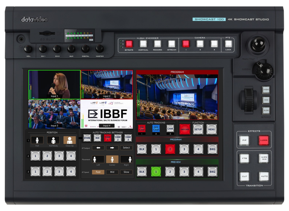 Datavideo 4K SHOWCAST Streaming Studio | SHOWCAST-100 Video Switch DataVideo