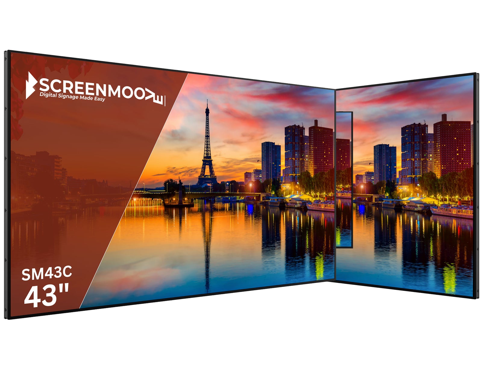 Moove 43" High Brightness 700 cd/m2 Commercial Monitor - Signage Display Digital Signage Display ScreenMoove