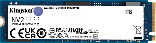 Kingston NV2 NVMe PCIe Gen4 1TB M.2 Internal SSD - SNV2S/1000G