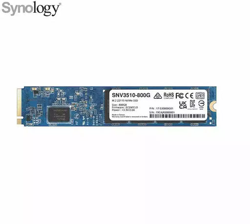 Synology SNV3510 M.2 800 GB PCI Express 3.0 NVMe SSD - SNV3510-800G