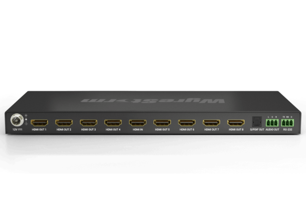 WyreStorm 4K HDR 1:8 Splitter with Scaling Outputs | SP-0108-SCL Splitter WyreStorm